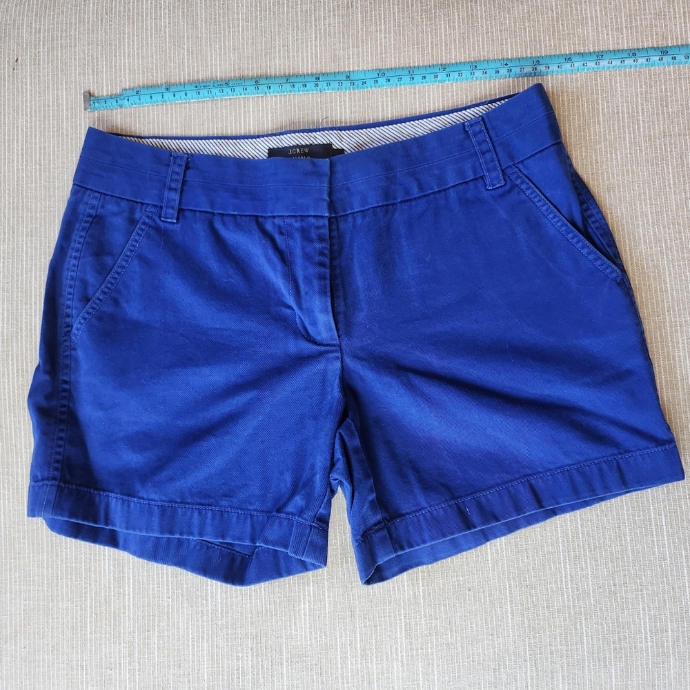 J.Crew Chino Shorts Women's Size 4 Blue Casual Cotton Summer